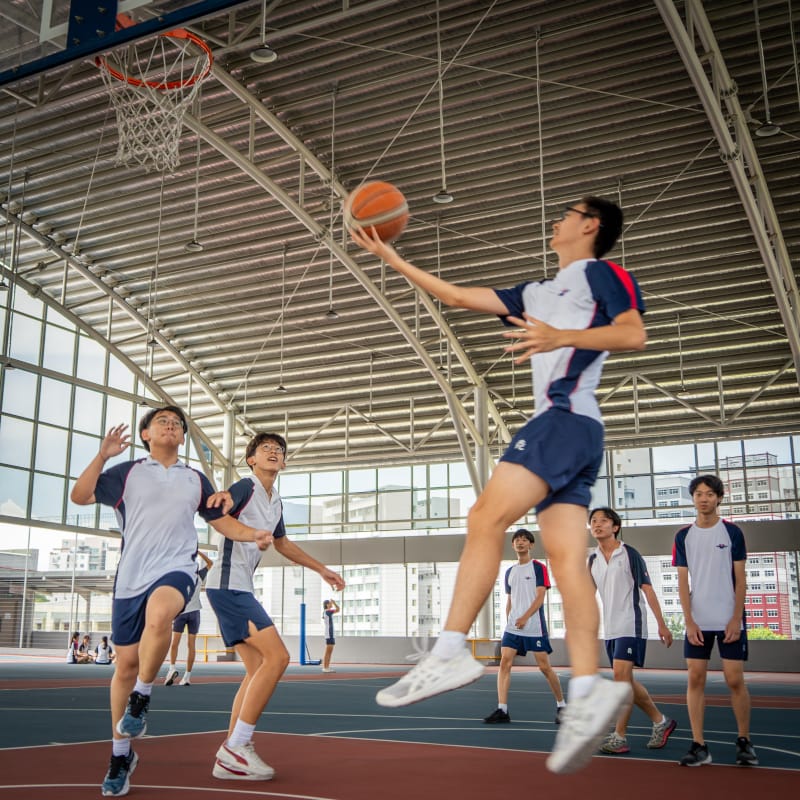 Going for a slam dunk